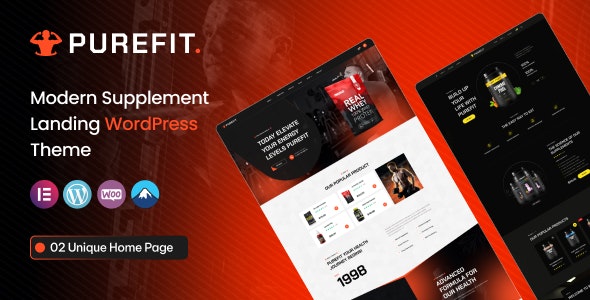 Purefit v1.0.0 - Health Supplement WordPress Theme