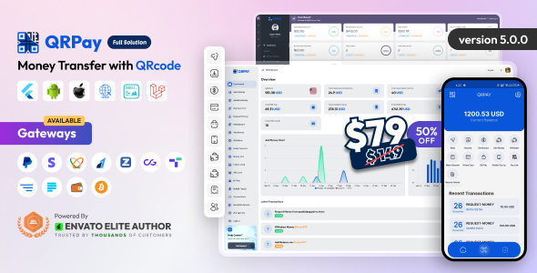QRPay v4.9.0 - Money Transfer with QR Code Full Solution