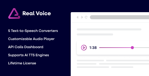 Real Voice AI Text to Speech Plugin for WordPress v1.24