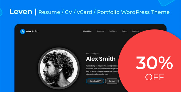 Leven CV/Resume Theme v1.8.0