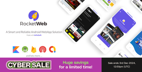 RocketWeb v1.5.1 - Configurable Android WebView App Template