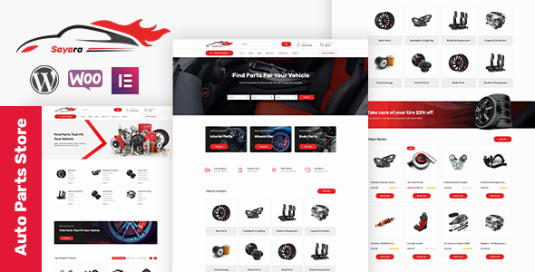 Sayara Auto Parts Store WooCommerce WordPress Theme v1.2.3