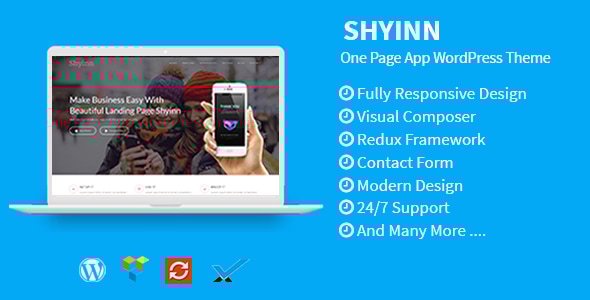 Shyinn One Page App WordPress Theme v1.4