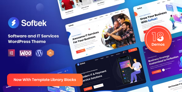 Softek Software &amp; IT Solutions WordPress Theme v3.0.3