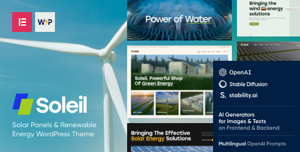 Solio Solar & Renewable Energy WordPress Theme v1.0