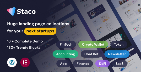 Staco v1.0 - SaaS Startup Business WordPress Theme