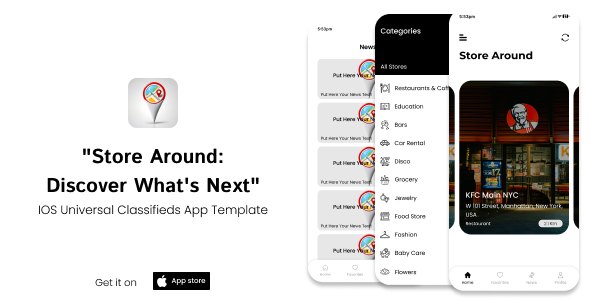 StoresAround - iOS Universal Store Finder App Template (Swift) 25 July 2024