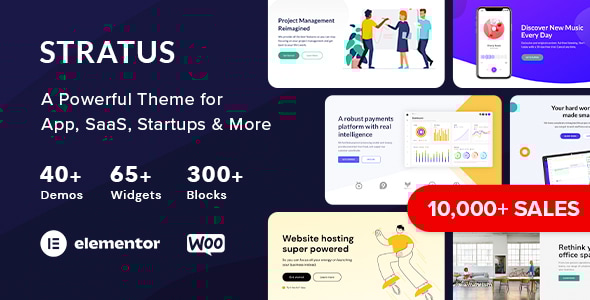 Stratus App, SaaS &amp; Software Startup Tech Theme v4.2.5
