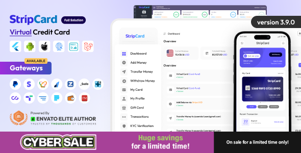 StripCard v3.8.0 - Virtual Credit Card Full Solution