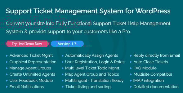 Support Ticket Management System for WordPress v1.9