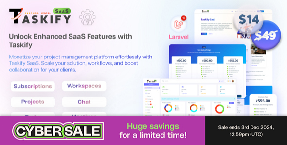 Taskify SaaS v1.0.3 - Project Management System in Laravel