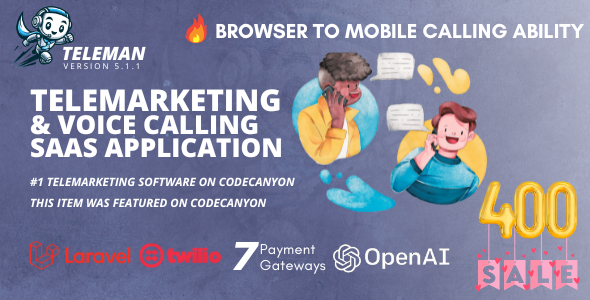 Teleman v5.1.0 - Telemarketing & VoIP Service SaaS Application