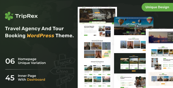TripRex v1.1.0 - Travel Agency and Tour Booking WordPress Theme