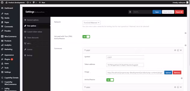 TronPay WooCommerce Tron payments gateway plugin v1.0.1