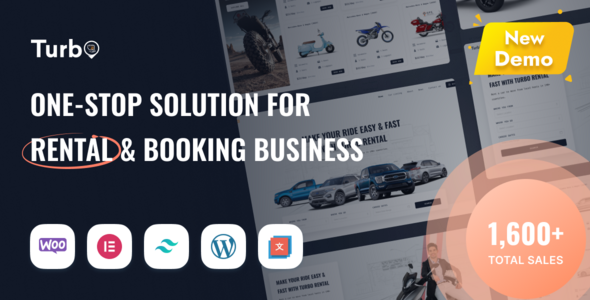 Turbo Car Rental System WordPress Theme v11.0.9