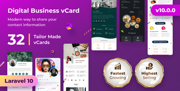 VCard SaaS v8.1.0 - Digital Business Card Builder SaaS - Laravel VCard Saas - NFC Card