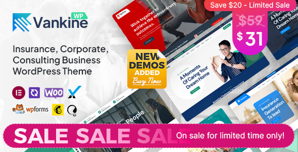 Vankine Insurance &amp; Consulting Business WordPress Theme v1.2.2