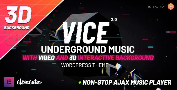 Vice Underground Music Elementor WordPress Theme v2.5.0