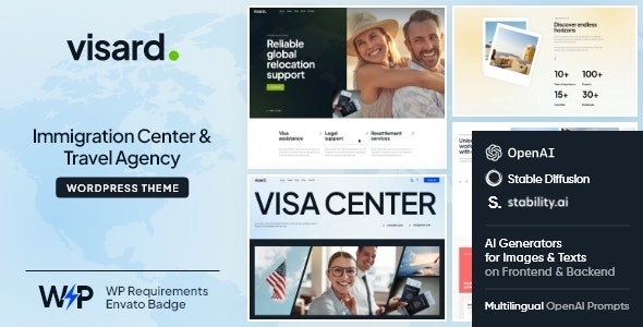 Visard v1.0 - Immigration Center & Travel Agency WordPress Theme
