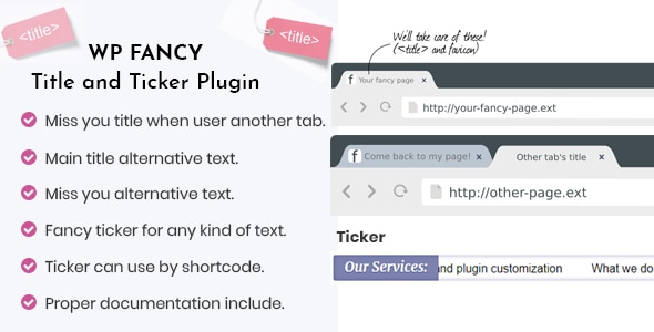 WP Fancy Title and Ticker WordPress Plugin v1.7.1