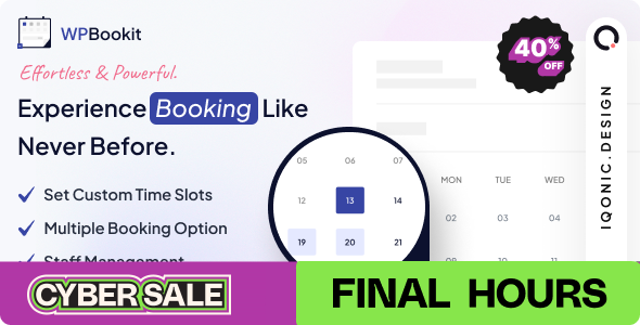 WPBookit v1.6.4 - Appointment Booking WordPress Plugin