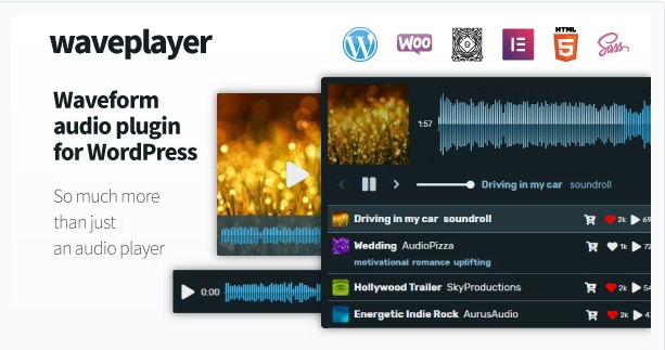 WavePlayer Audio Player with Waveform and Playlist v3.6.4