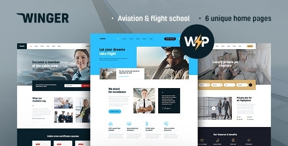 Winger v1.0.13 - Aviation & Flight School WordPress Theme