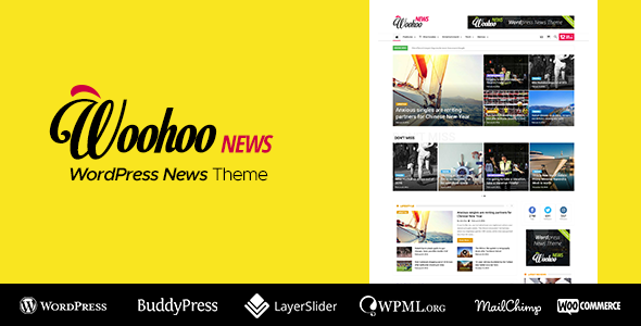 Woohoo Wordpress news and magazine multi-concept website theme v2.5.4
