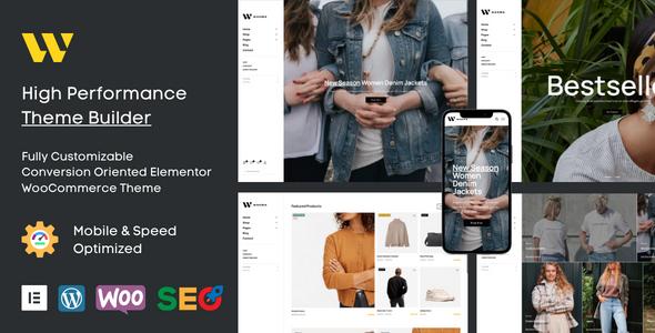 Wooma Fashion Store Ecommerce Elementor Theme v1.0.9