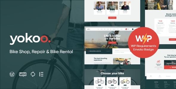 Yokoo Bike Shop & Rental WordPress Theme v1.1.6