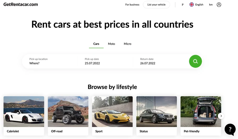 Car Rental Search Forms for Affiliates v1.0