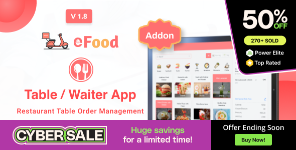 eFood - Table/Waiter App v1.6