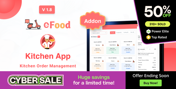 eFood - Kitchen/Chef App v1.6