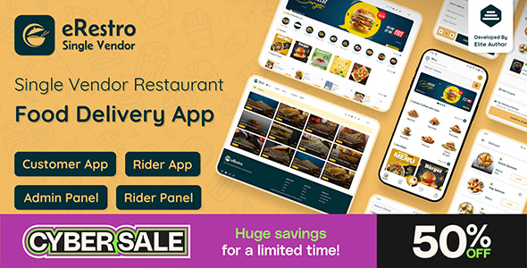 eRestro v1.2.6 - Multi Restaurant Flutter App