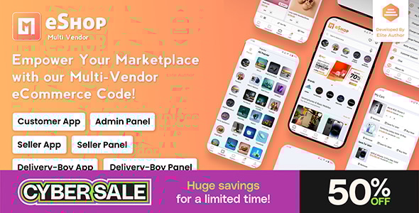 eShop v2.9.0 - Multi Vendor eCommerce App & eCommerce Vendor Marketplace Flutter App