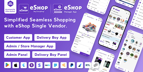 eShop v4.4.1 - eCommerce Single Vendor App