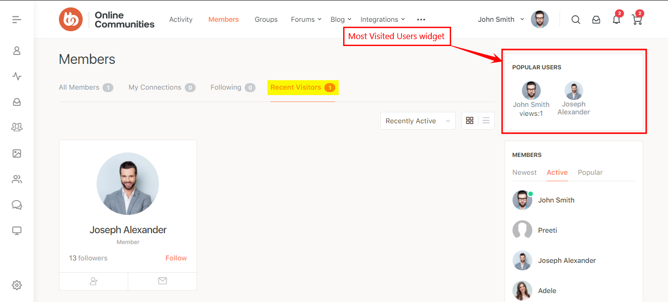 BuddyDev - BuddyPress Recent Profile Visitors WordPress Plugin v1.8.5