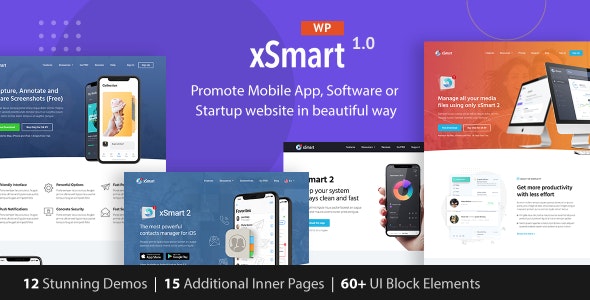 xSmart v1.2.9.4 - App Landing Page WordPress Theme in Tech Presentation, Promo Marketing