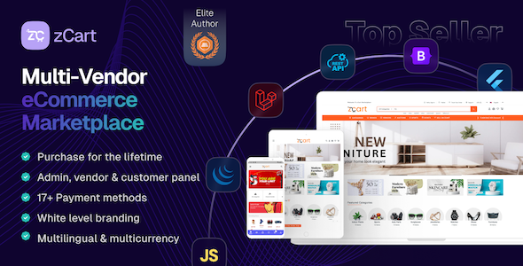 zCart Multi-Vendor eCommerce Marketplace v2.16.0