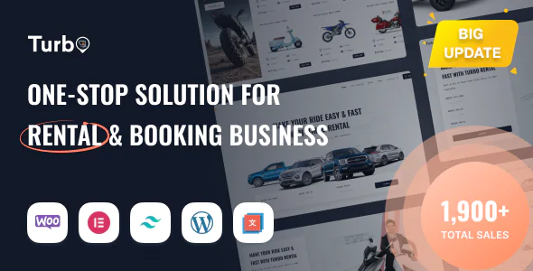 Turbo Multipurpose WooCommerce Rental & Booking Theme
