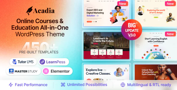 Education WordPress Theme - Acadia