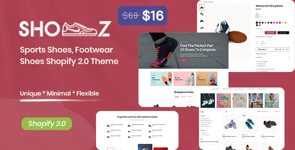 Shooz Sports Shoes, Footwear Shoes Shopify 2.0 Theme