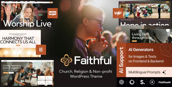 Faithful Church & Religion Non-profit WordPress Theme