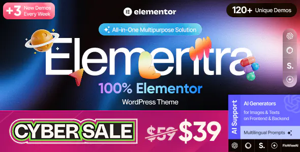 Elementra - 100% Elementor WordPress Theme