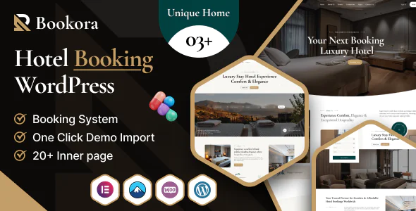 Bookora Hotel Booking WordPress Theme