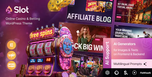 Slot Online Casino & Betting WordPress Theme
