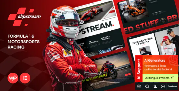 Slipstream Formula 1 & Motorsports Racing WordPress Theme