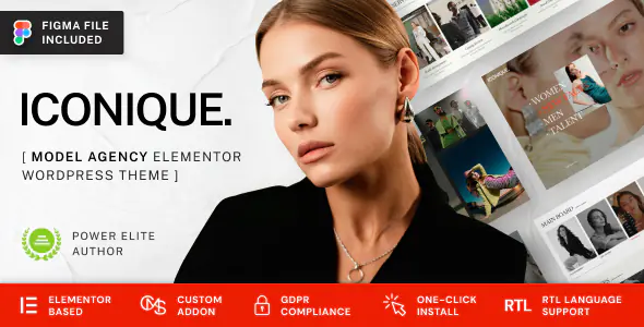 Iconique Fashion Model Agency WordPress Theme