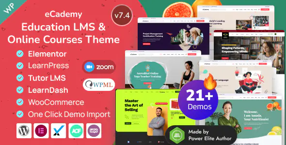 eCademy Elementor LMS & Online Courses Theme