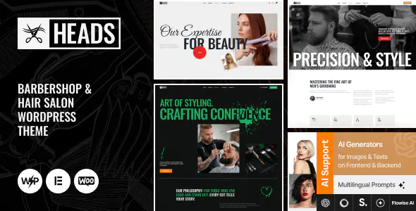 Heads Barbershop & Hair Salon WordPress Theme